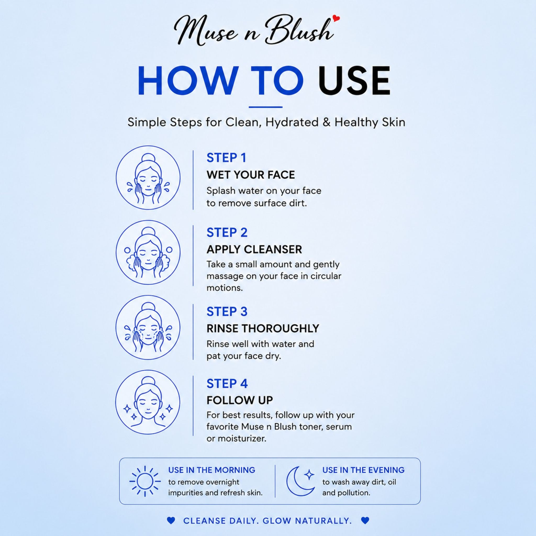 Muse n Blush Hydra Quench Cleanser with Hyaluronic Acid & Ceramide NP - 100 ml
