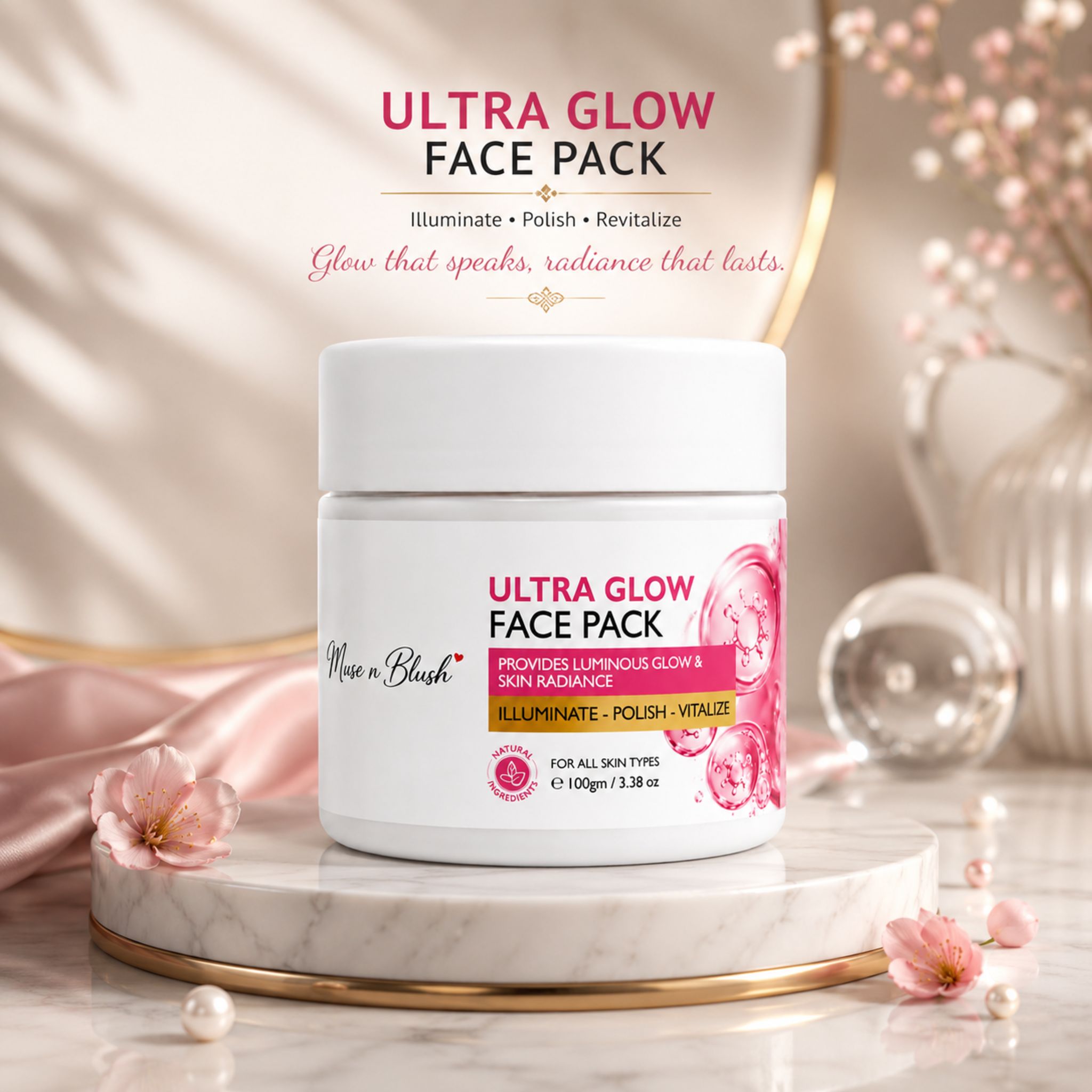 Muse n Blush Ultra Glow Face Pack – 100 g
