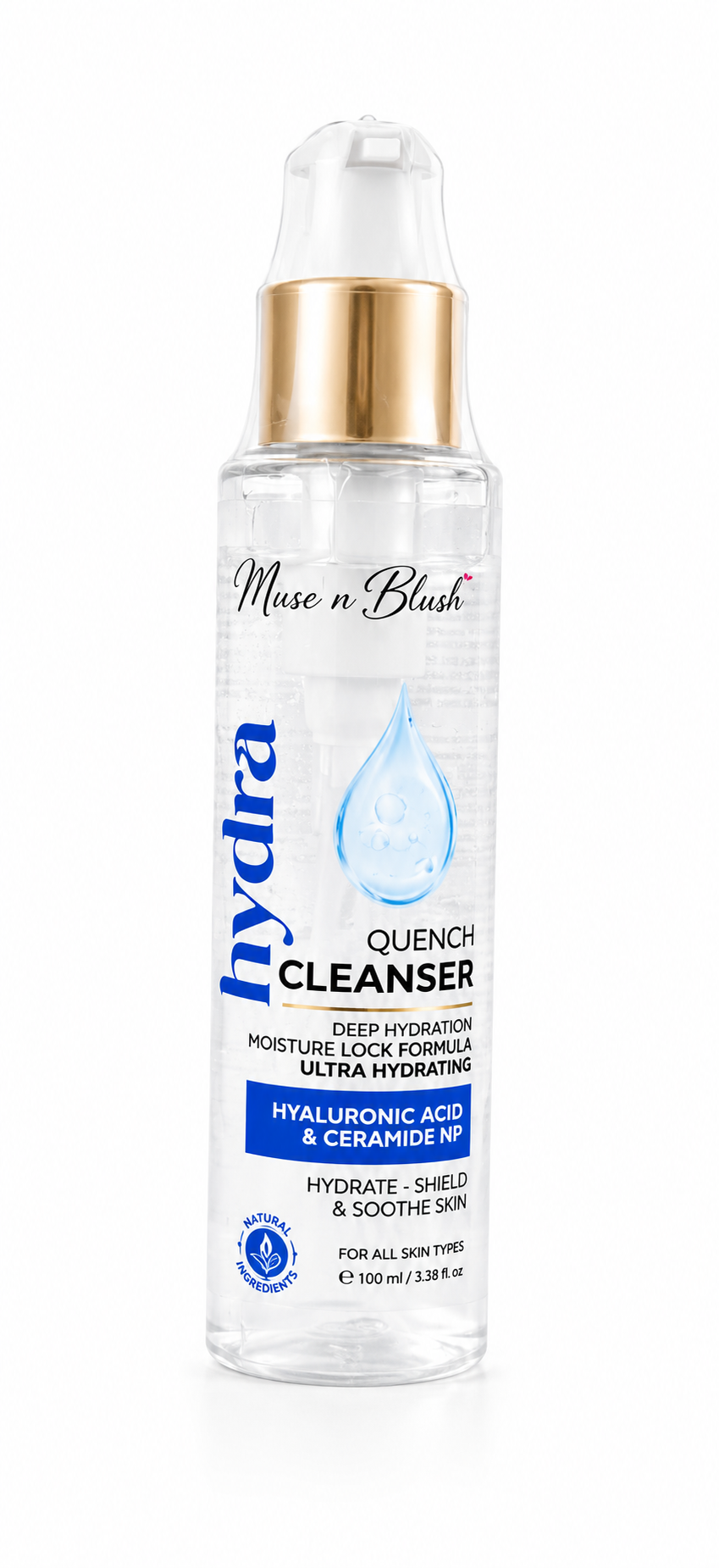 Muse n Blush Hydra Quench Cleanser with Hyaluronic Acid & Ceramide NP - 100 ml