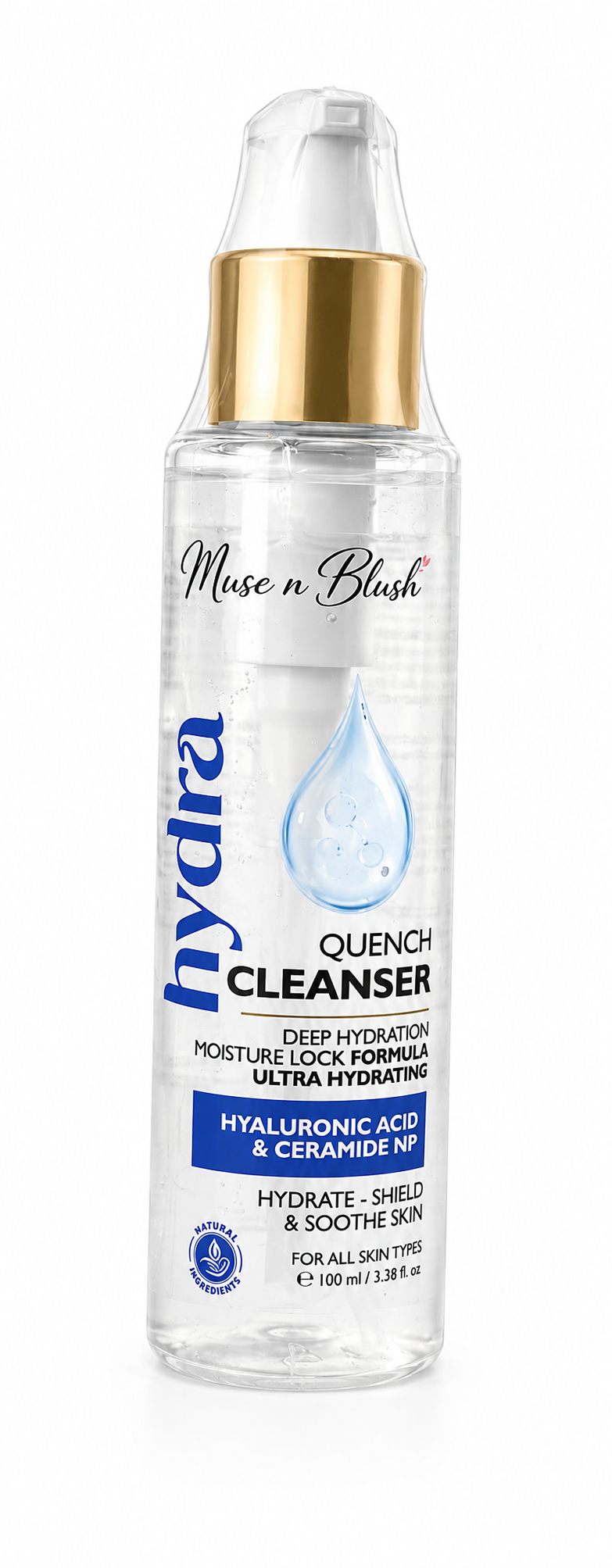 Muse n Blush Hydra Quench Cleanser with Hyaluronic Acid & Ceramide NP - 100 ml