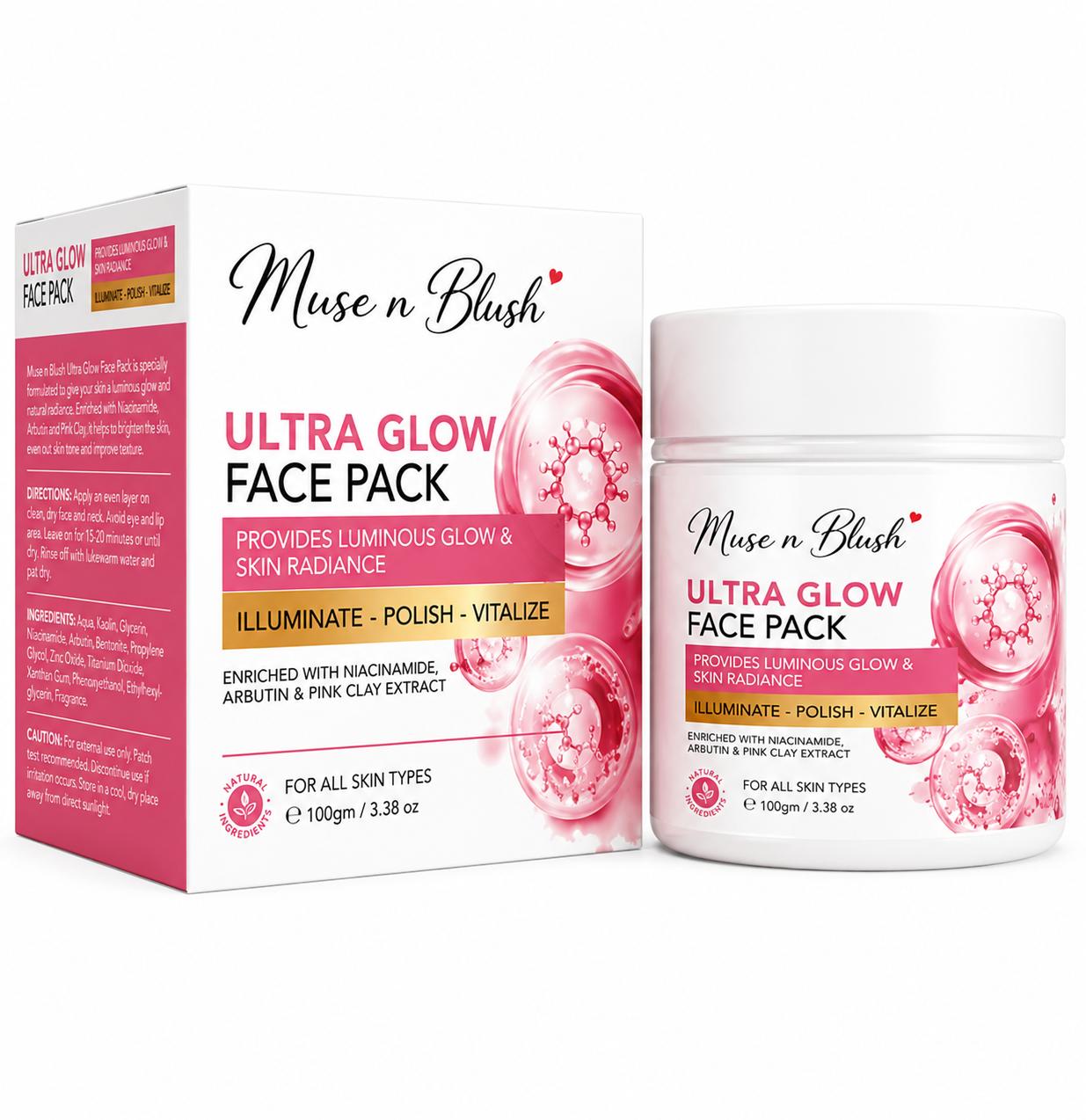 Muse n Blush Ultra Glow Face Pack – 100 g