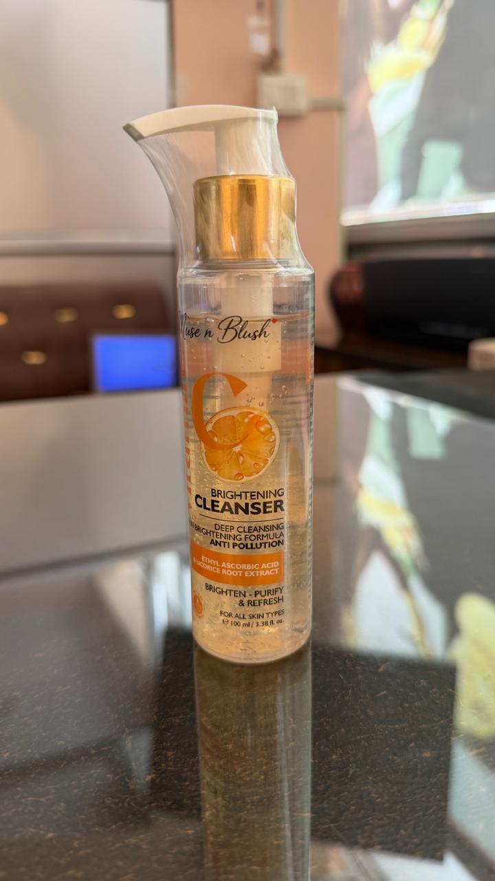 Muse n Blush Vitamin C Brightening Cleanser with Ethyl Ascorbic Acid & Licorice Root Extract - 100 ml