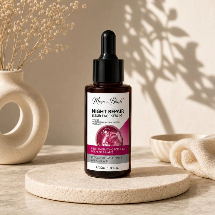 Muse n Blush Night Repair Elixir Face Serum with Retinyl Palmitate & Vitamin B5 – 30 ml